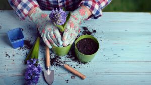 mãos de pessoa manuseando um jarro com flores - como ser criativo